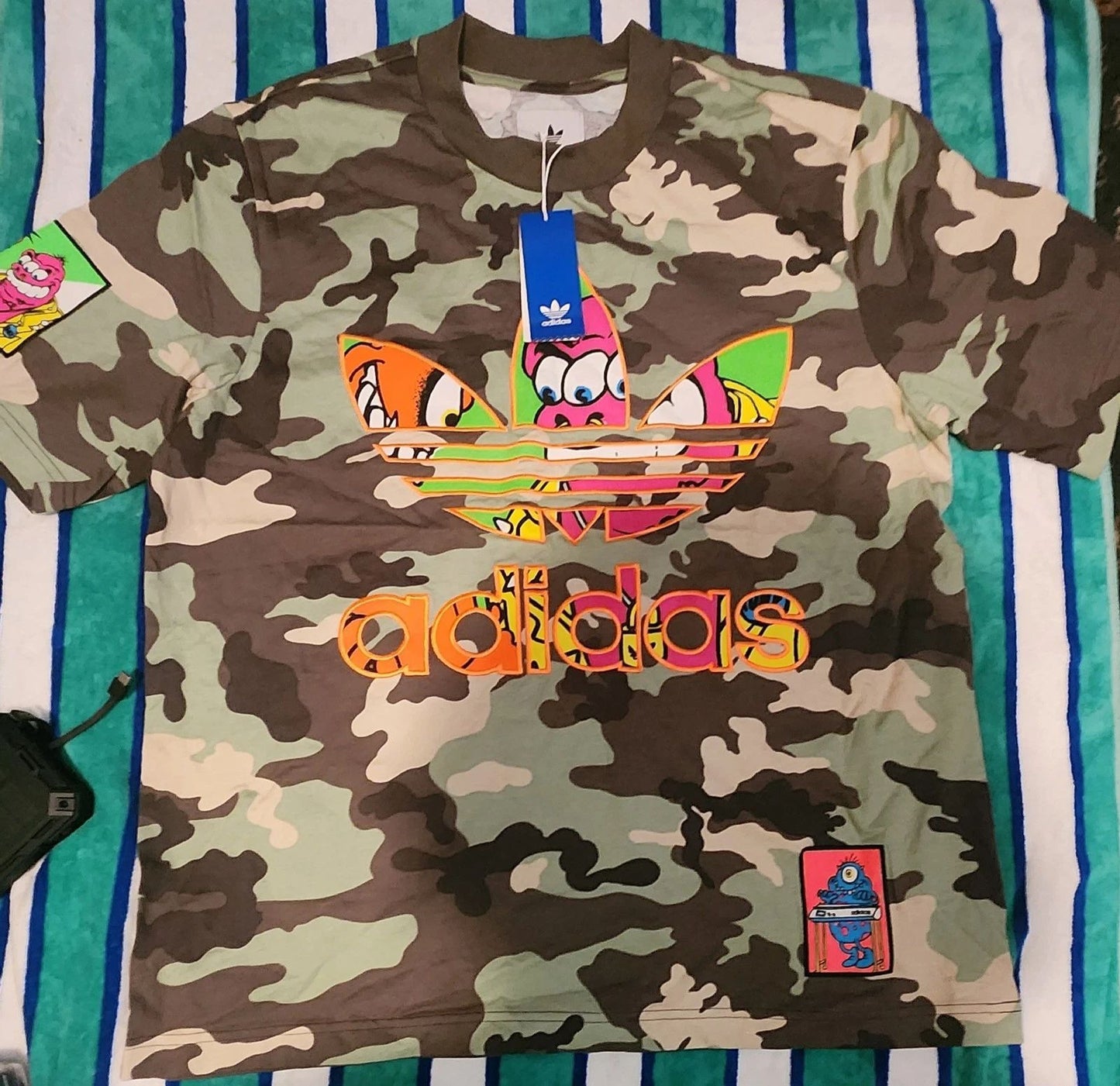 adidas X Jeremy Scott Camo T-shirt, Men's Medium, NWT Style Code H53374