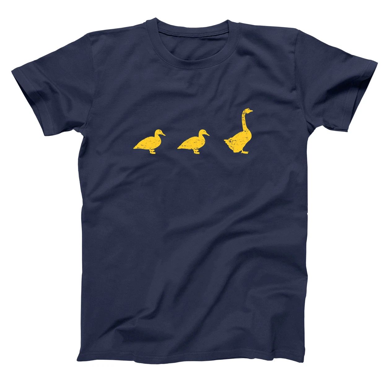 Duck Duck Goose Funny Humor Game Cute Party Navy Basic Men's T-Shirt