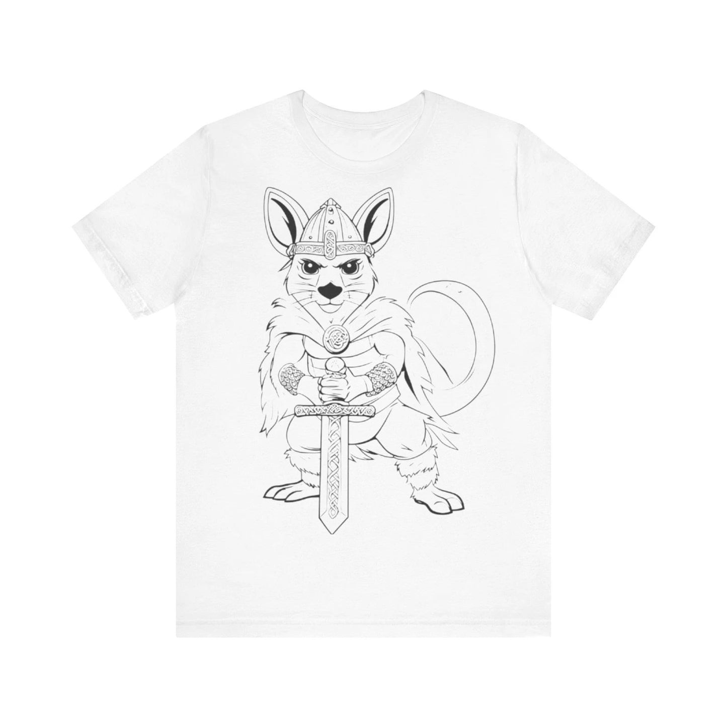 Fantasy Warrior Mouse Tee, Cute Animal Graphic Tee, Unisex T-Shirt