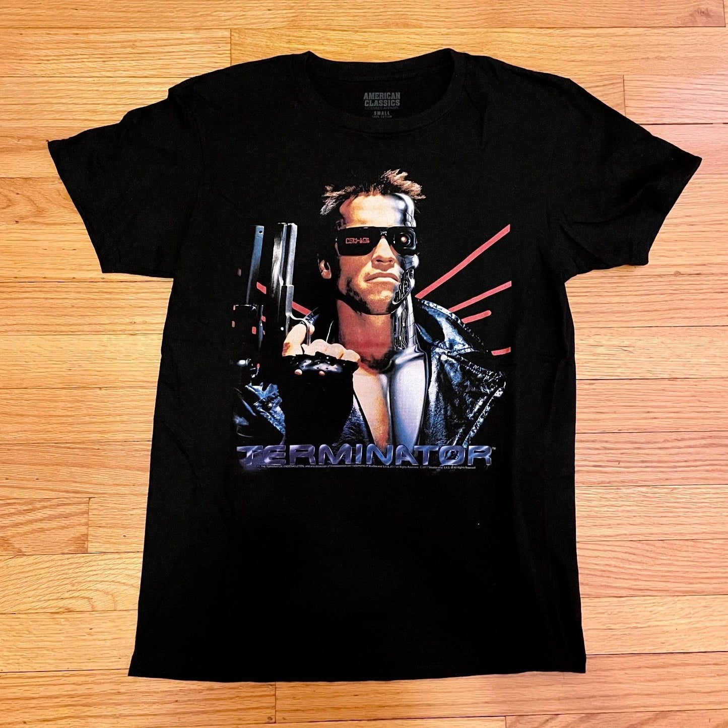 The Terminator Film Poster T-Shirt 80's Sci-fi Movie Arnold Schwarzenegger Cool
