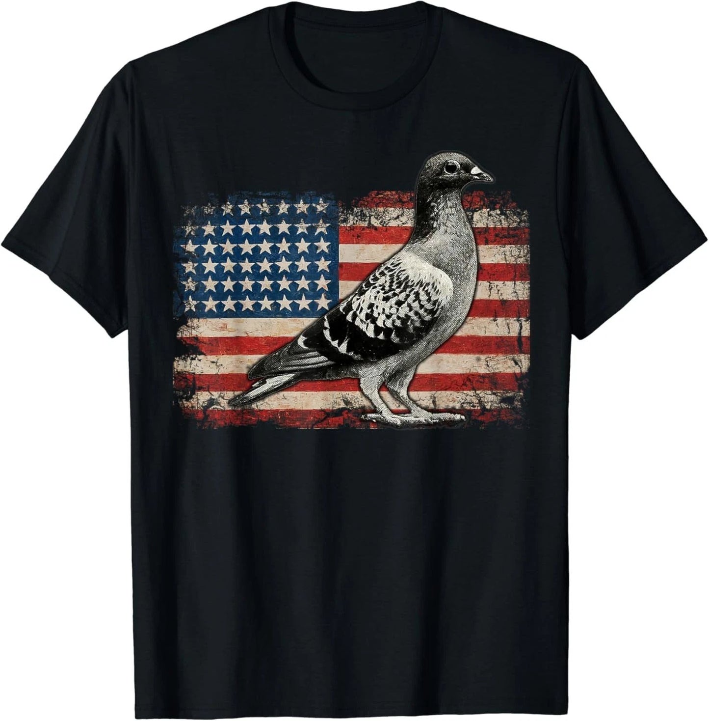 Pigeon Bird 4th of July USA Patriotic Gift pigeon USA flag T-Shirt