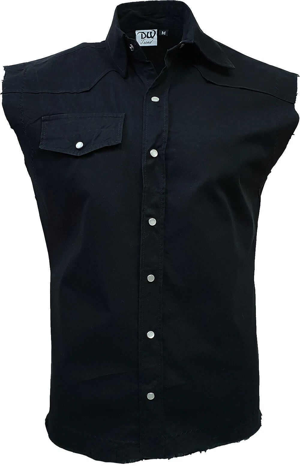 Mens Plain Sleeveless Work Shirt/Biker/Tattoo/Skull/Rock/Metal/Casual/Tang/Top/