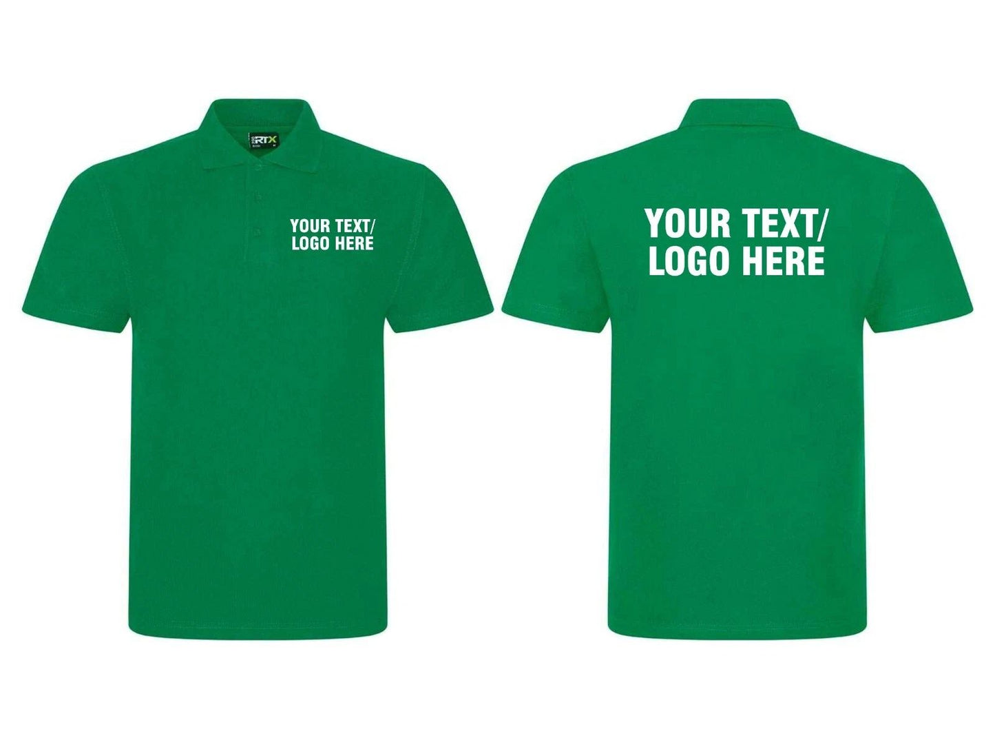 Personalised Polo Shirt Printed Your Text Logo Here Short Sleeve Workwear T Tops