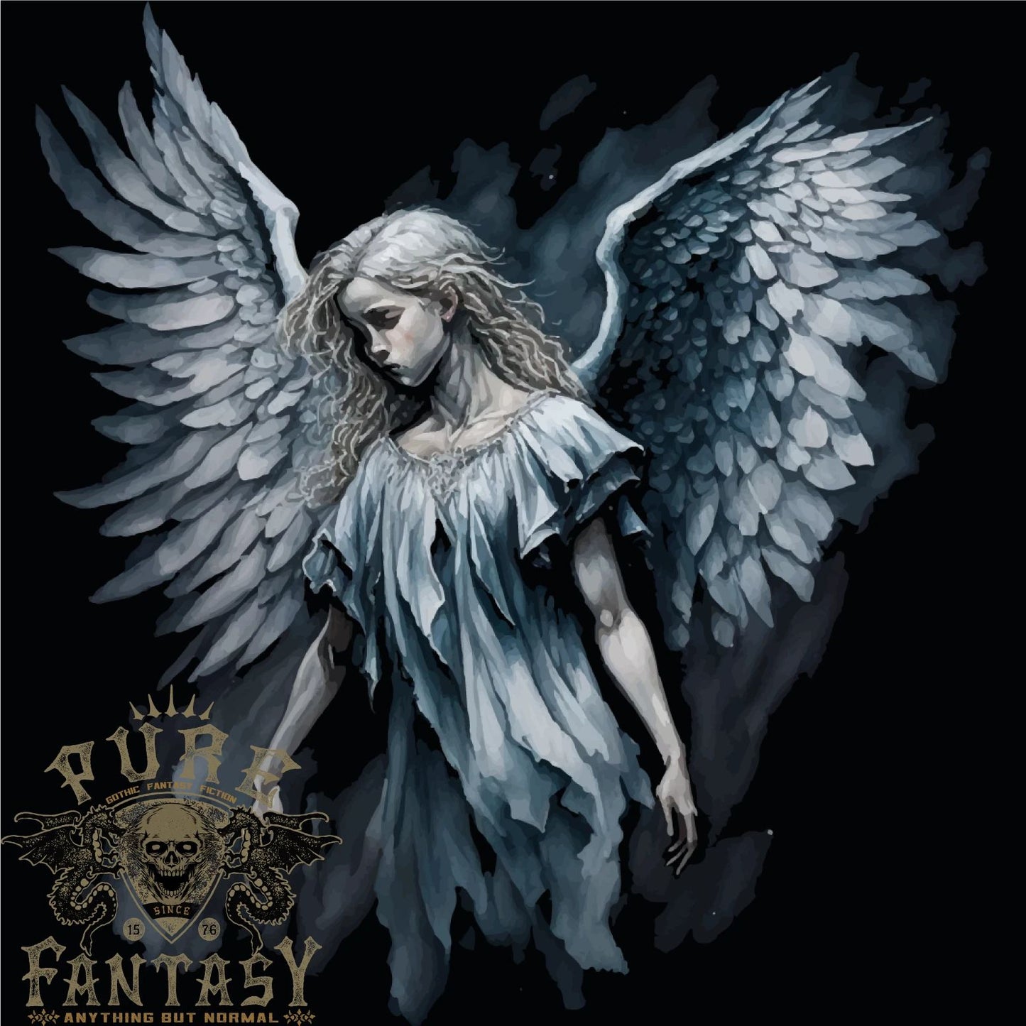 Gothic Guardian Angel Fantasy Goth Mens T-Shirt 100% Cotton