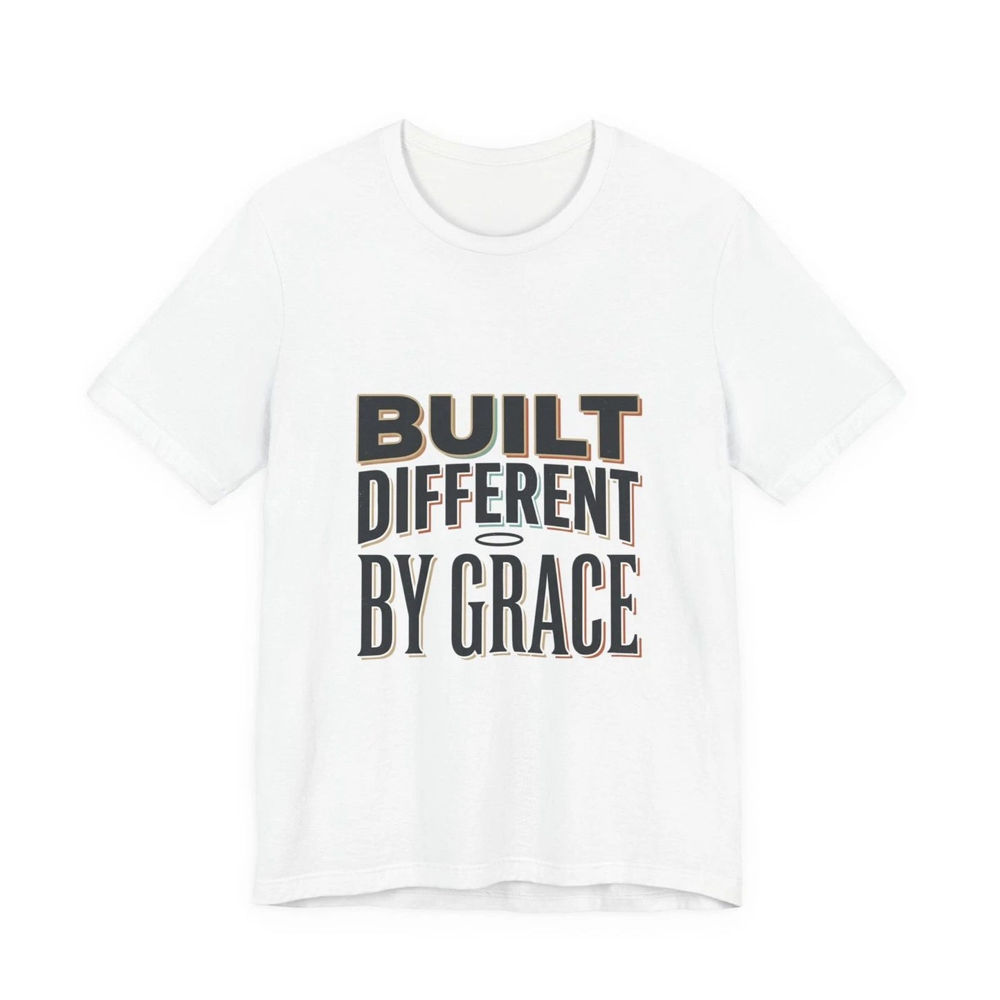 Built Different By Grace Tee | faith streetwear, bold type