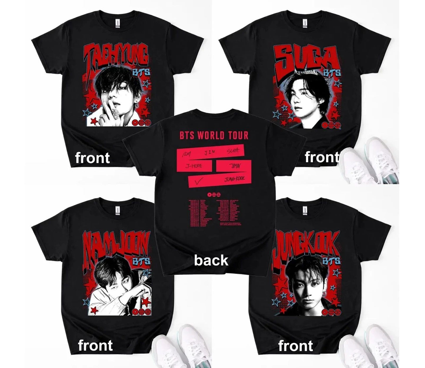 Limited BTS Boy Group Member T-Shirt, BTS Concert Tee, Fan Gift