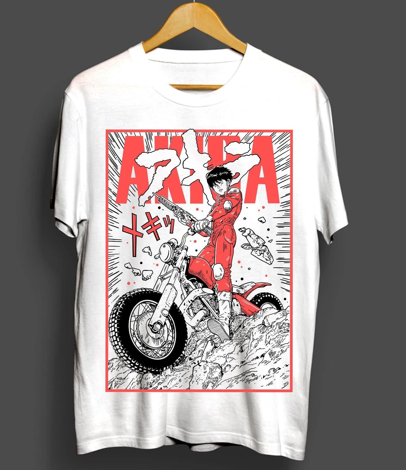 Akira T-shirt,Anime Shirt,Retro Neo Tokyo Manga Tetsuo Kaneda Size