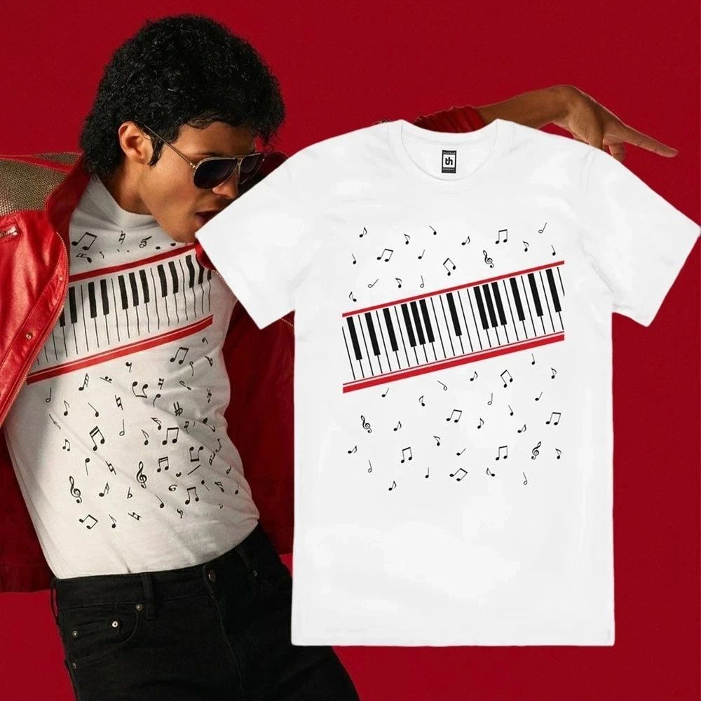 Michael Movie Jaafar Jackson Beat It Piano Keys Shirt1