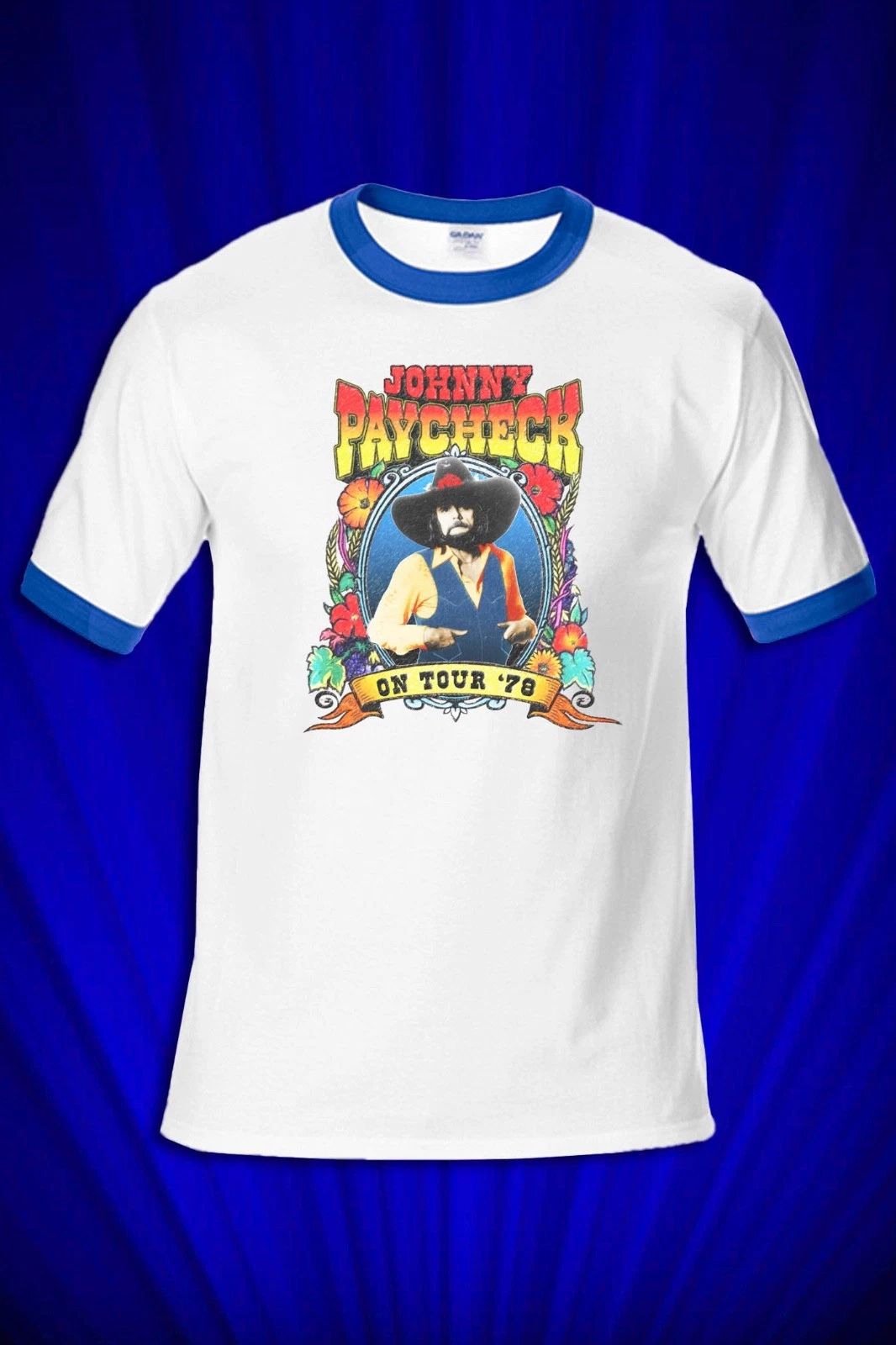 Johnny Paycheck 1978 Tour RINGER T-SHIRT Outlaw Country