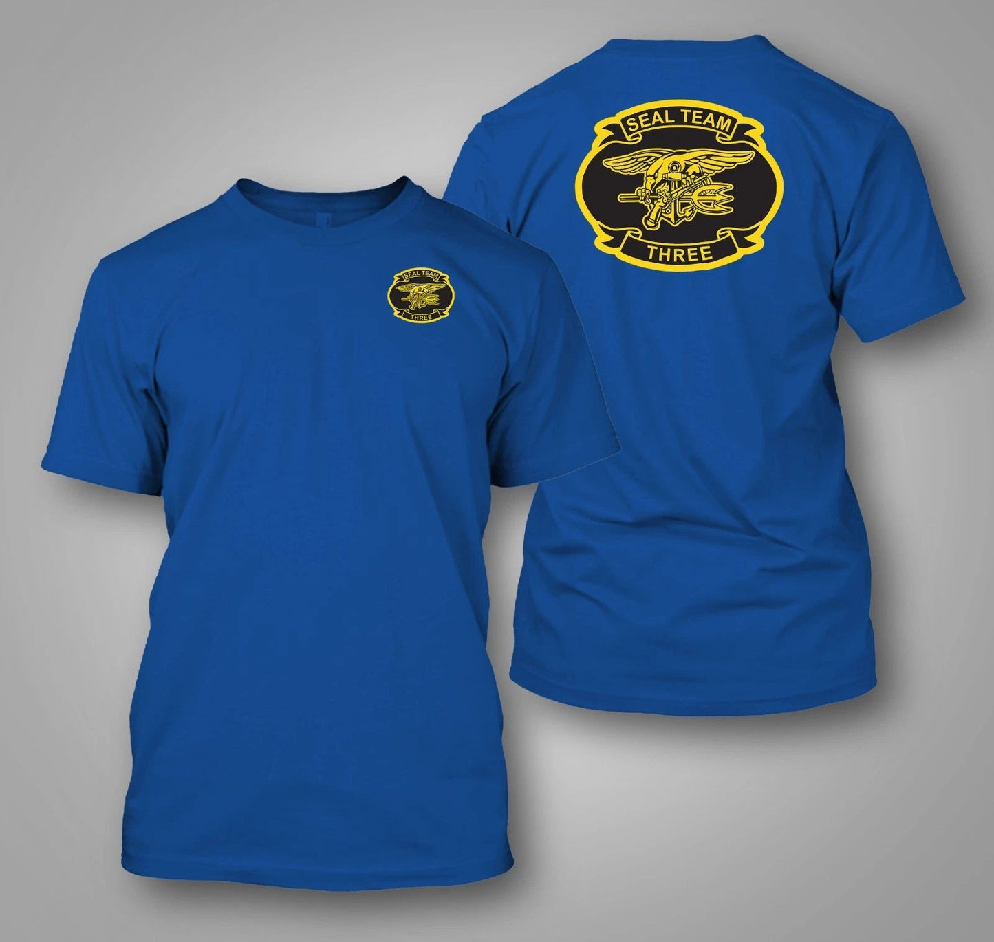 U.S. Navy SEAL Team 3 Naval Special - Custom Men's Back and front T-Shirt Tee