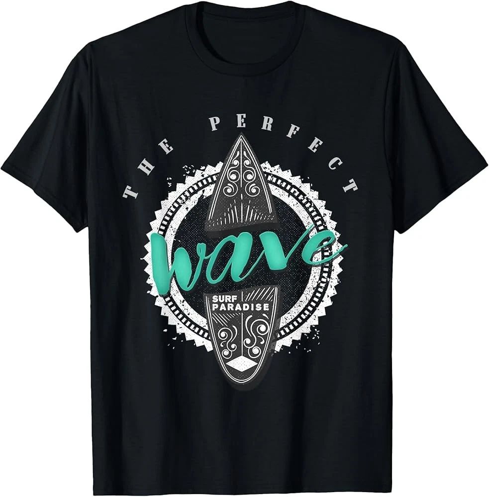 Surfing Perfect Wave Surf Paradise Funny Surfer Gift T-Shirt
