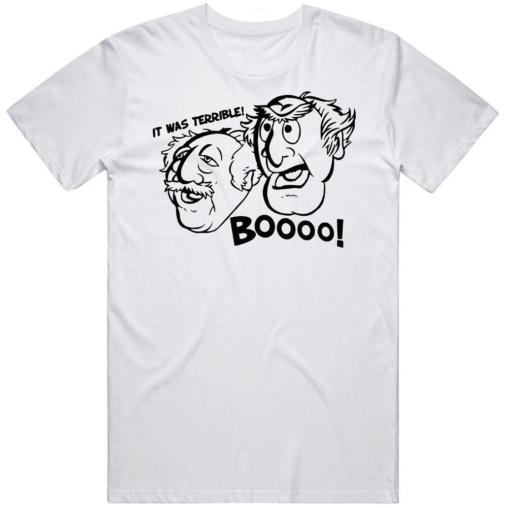 Statler And Waldorf Muppets Critics Funny Retro Graphic Unisex Cotton White Cla