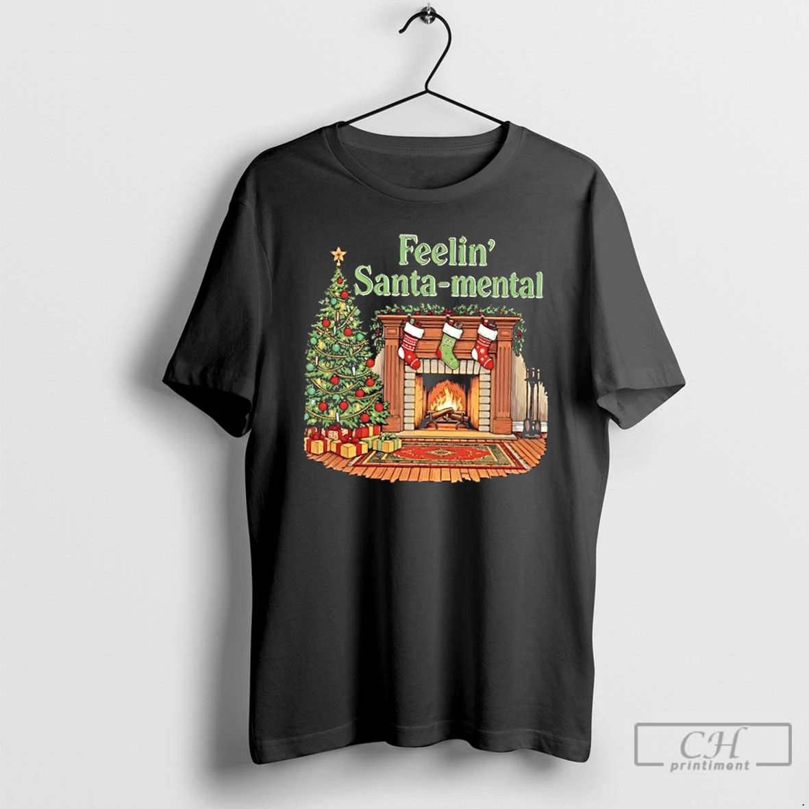 Classic Feeling Santa Mental Christmas T Shirts