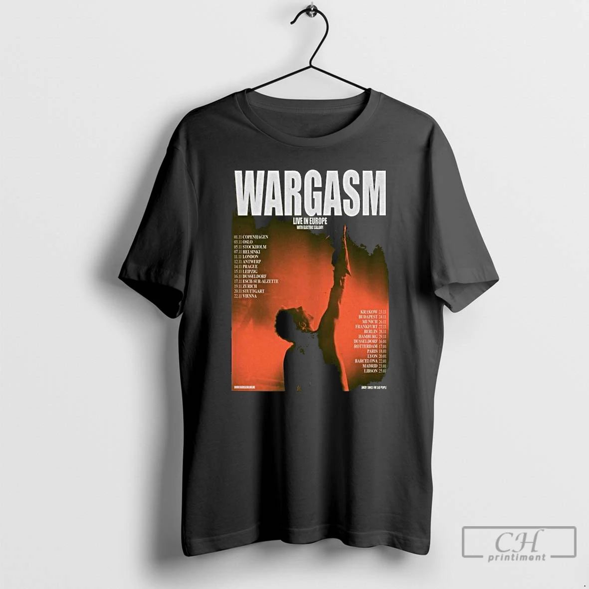 Classic Wargasm Live In Europe 2025 2026 Tour Long Sleve T Shirts