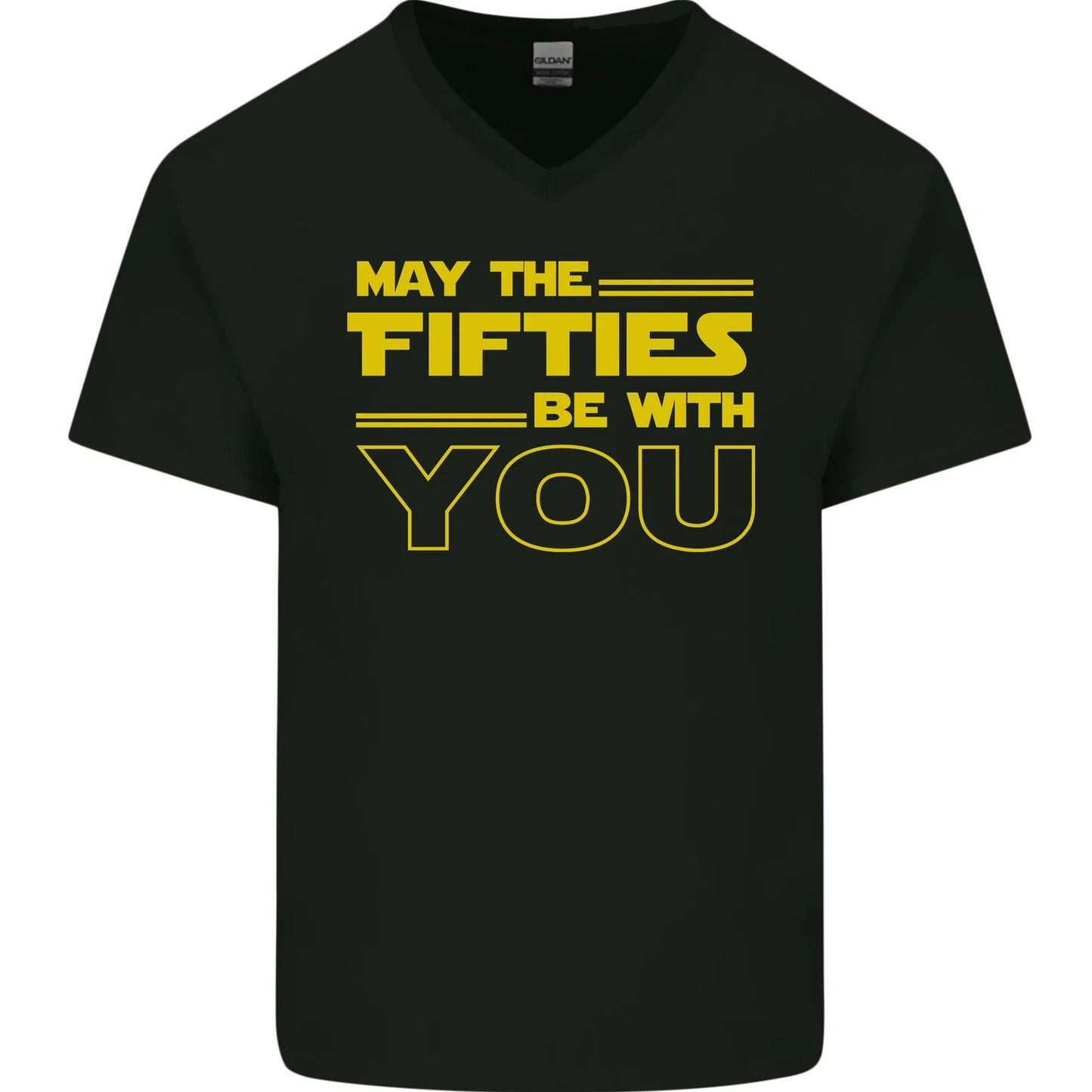 May the 50s Fifties Be With You Sci-Fi Mens V-Neck Cotton T-Shirt