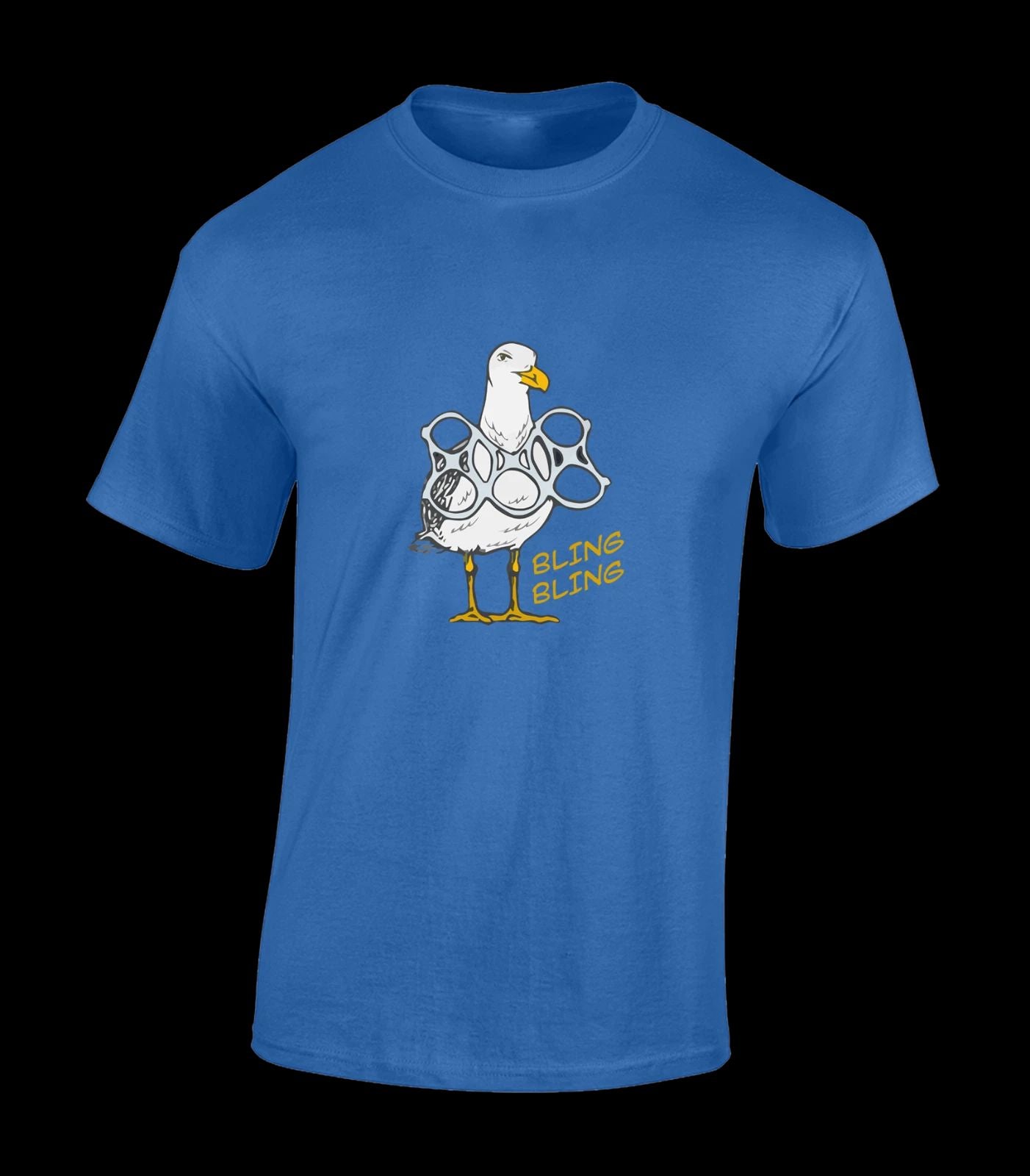 Bling Bling Seagull Funny Cute Animal Design Cool Unisex T-Shirt