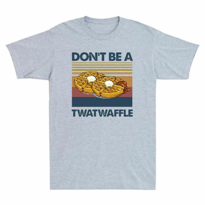 Don’t Be A Twatwaffle Vintage Graphic Funny Men Short Sleeve T-Shirt Novelty Tee