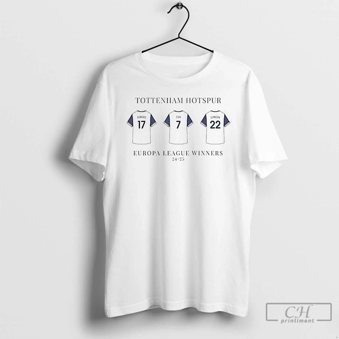Classic Tottenham Hotspur Europa League Winners T Shirts