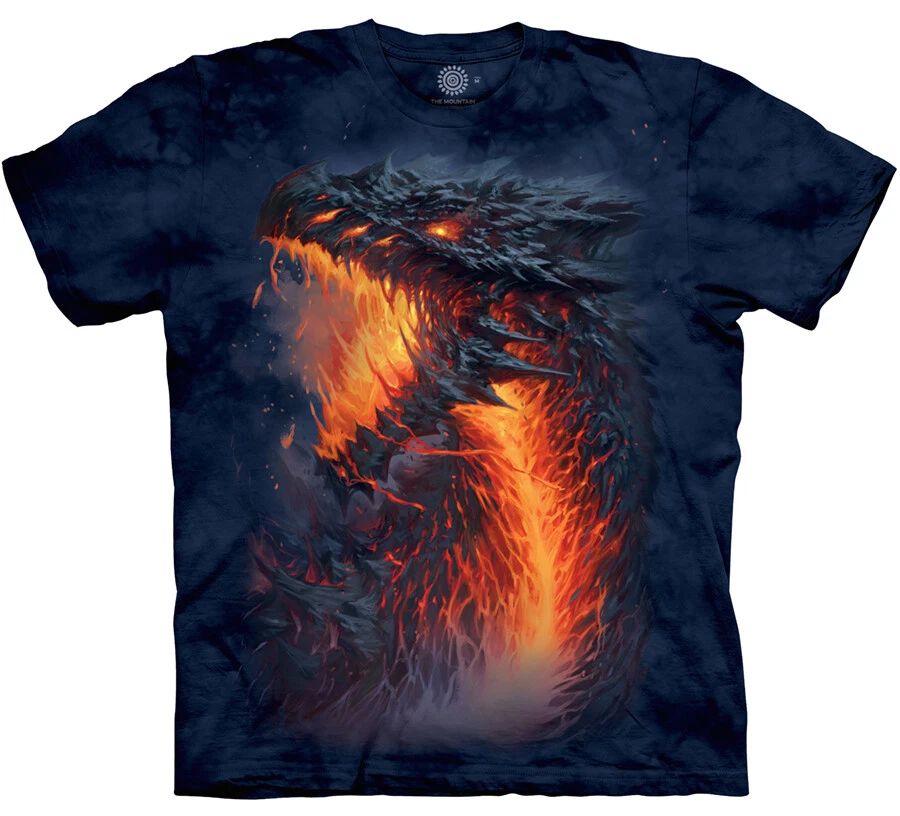 Dragon Lavaborn Fire Breathe Legendary Magical The Mountain Fantasy Shirt S-4X