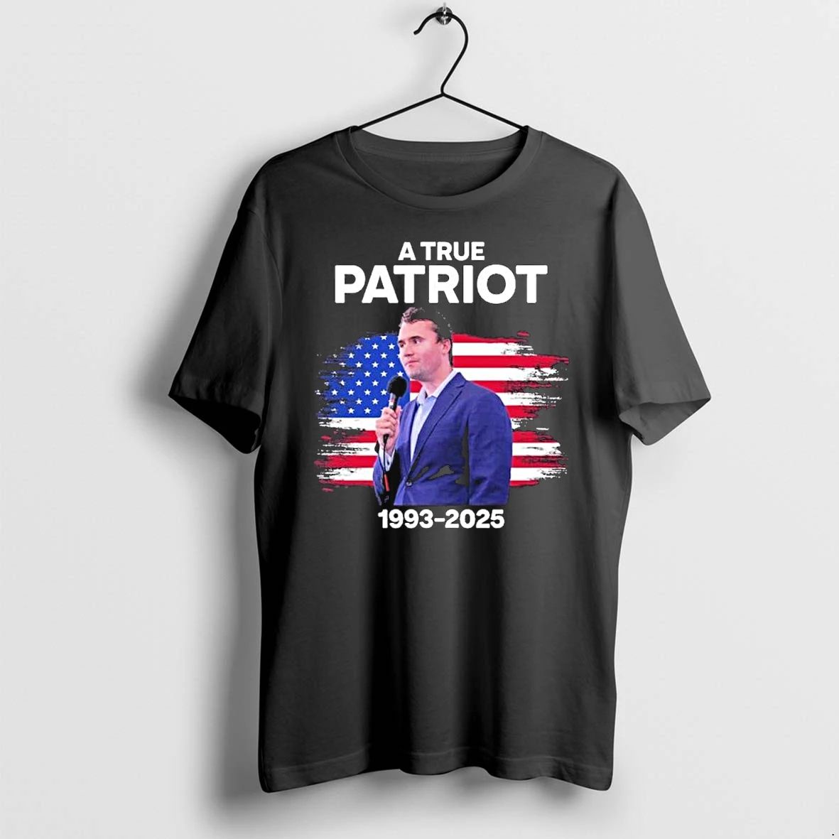 Charlie Kirk 1993 2025 A True Patriot America Flag Tshirts Sweater