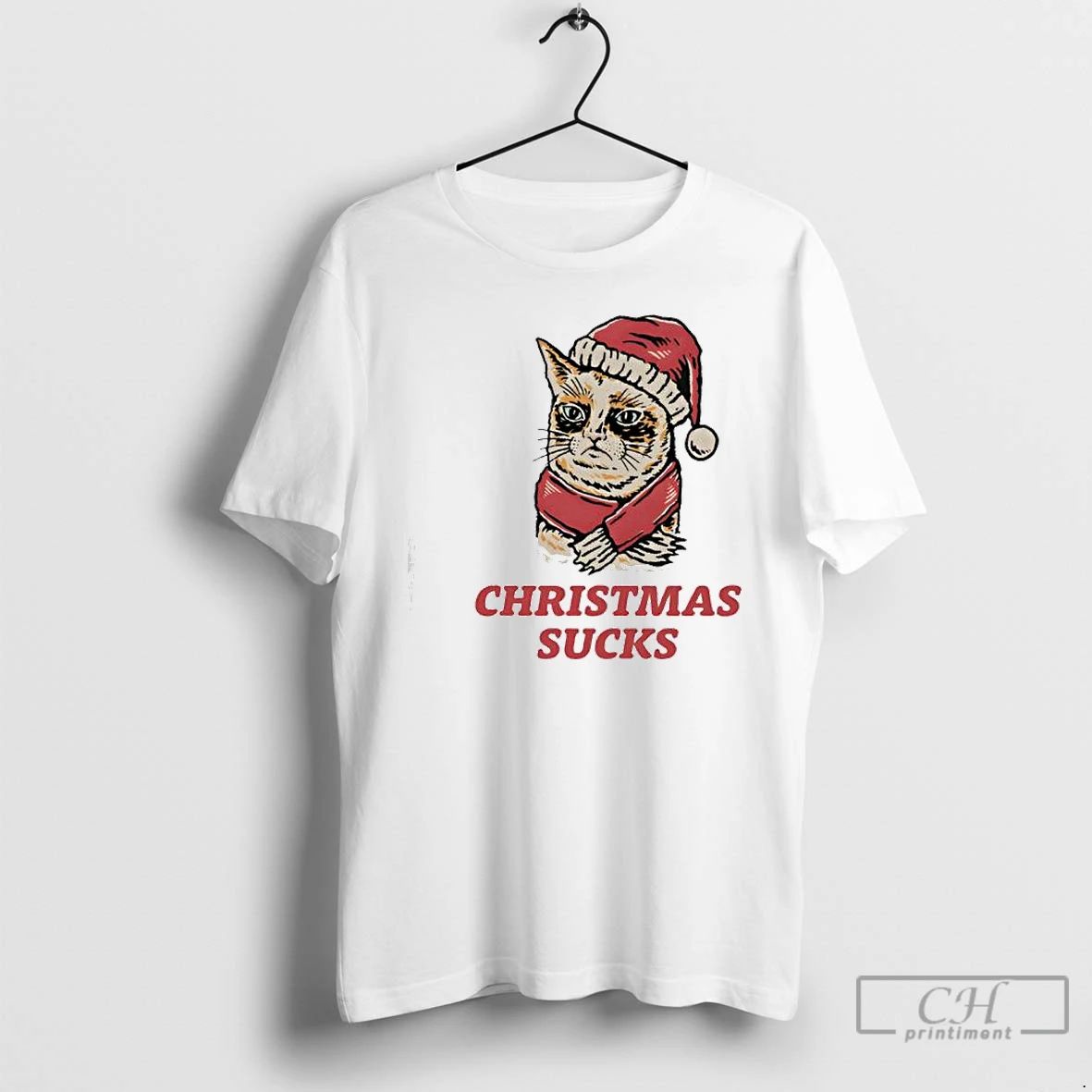 Premium Cat Funny Christmas Sucks T Shirts