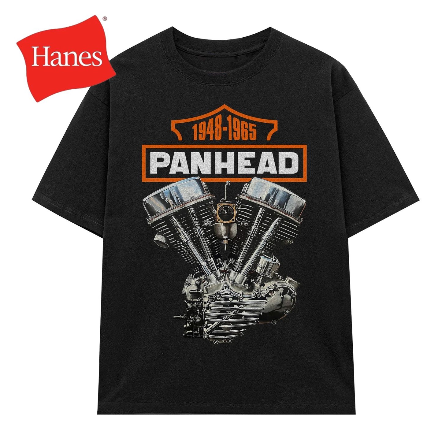 Hanes Tag Panhead HD Motorcycles Biker 90s Vintage Feel T-Shirt 104026