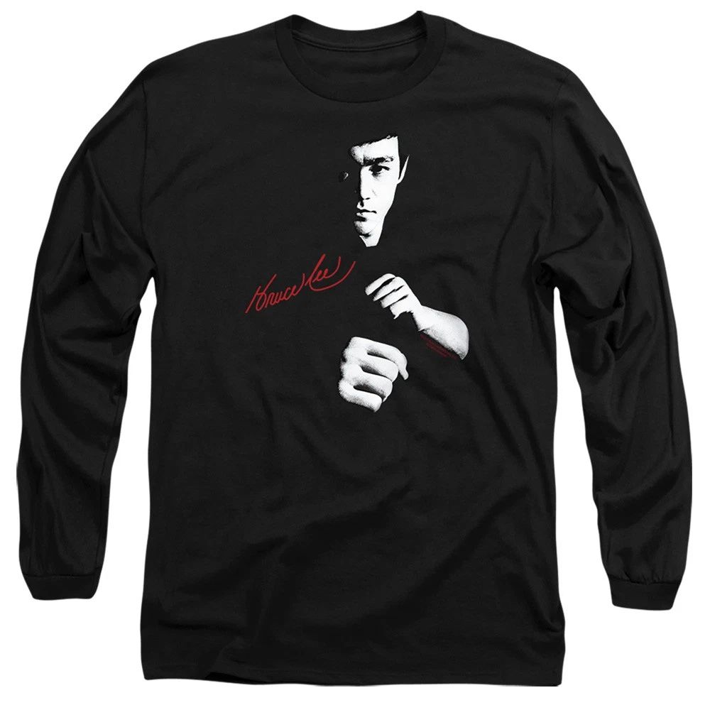 Bruce Lee The Dragon Awaits Long Sleeve T-Shirt S-2XL, Black