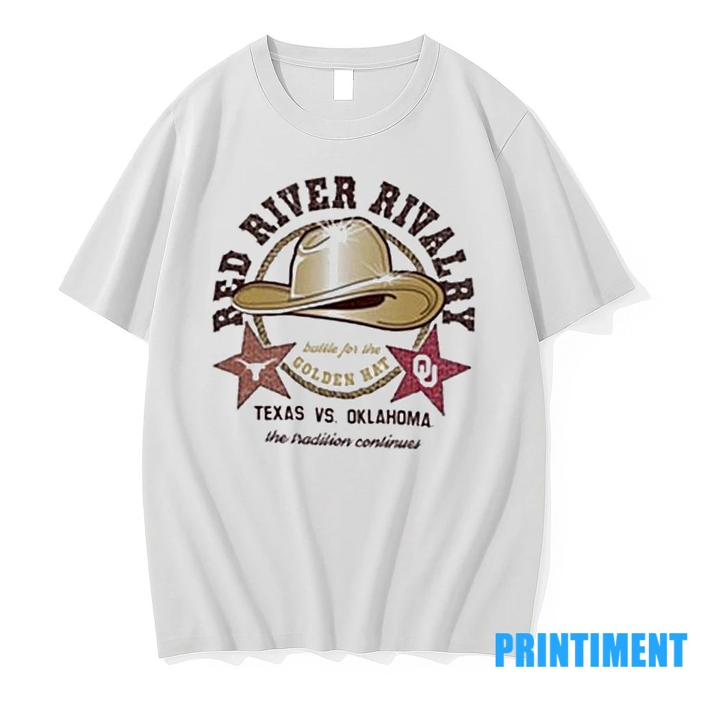 Red River Rivalry Golden Hat Texas Vs Oklahoma Tshirts Sweater