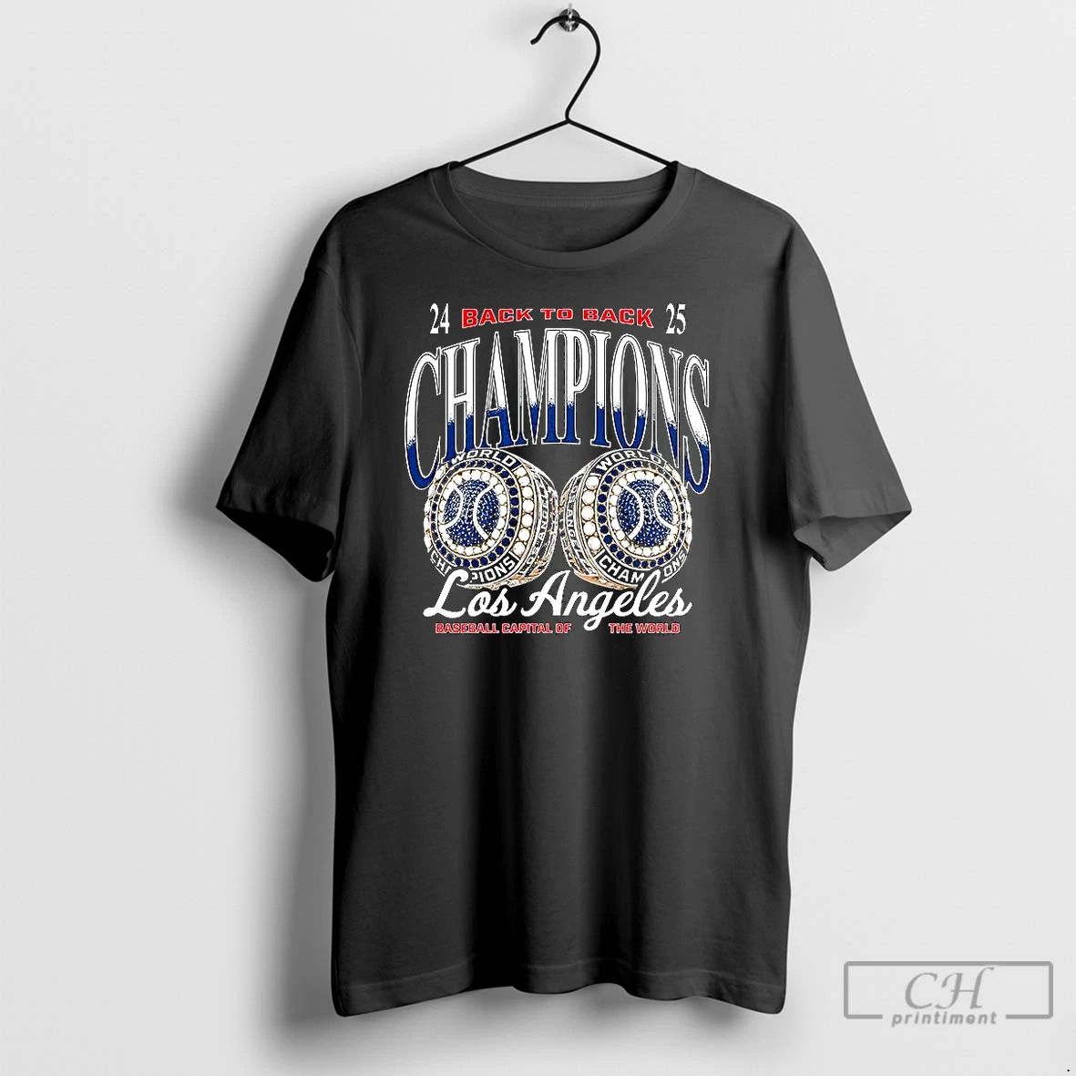 Classic Los Angeles Dodgers Back To Back 2025 Champions Baseball Capital Of The World