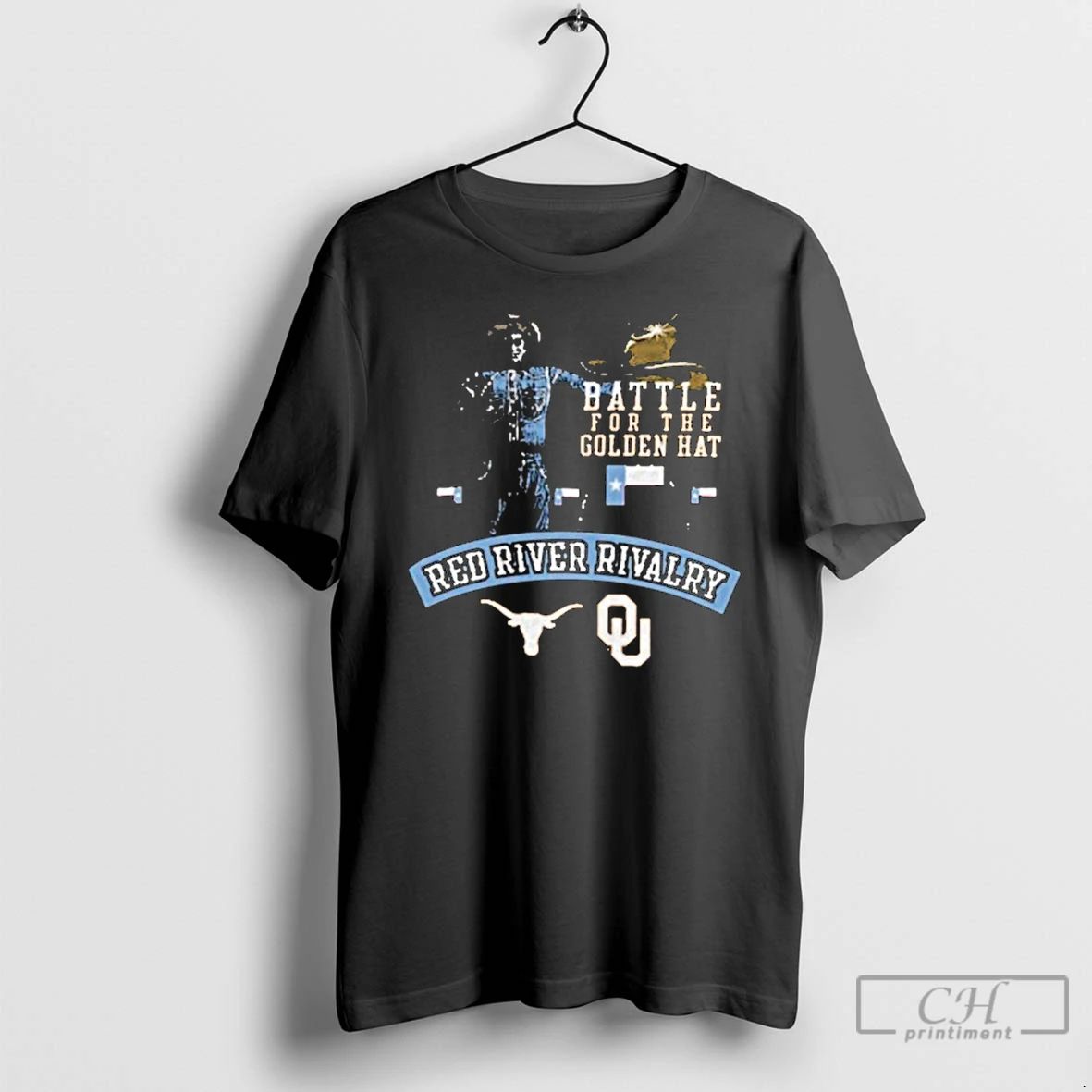 Premium Texas Longhorns Oklahoma Sooners Battle For The Golden Hat Red River Rivalry T Shirts