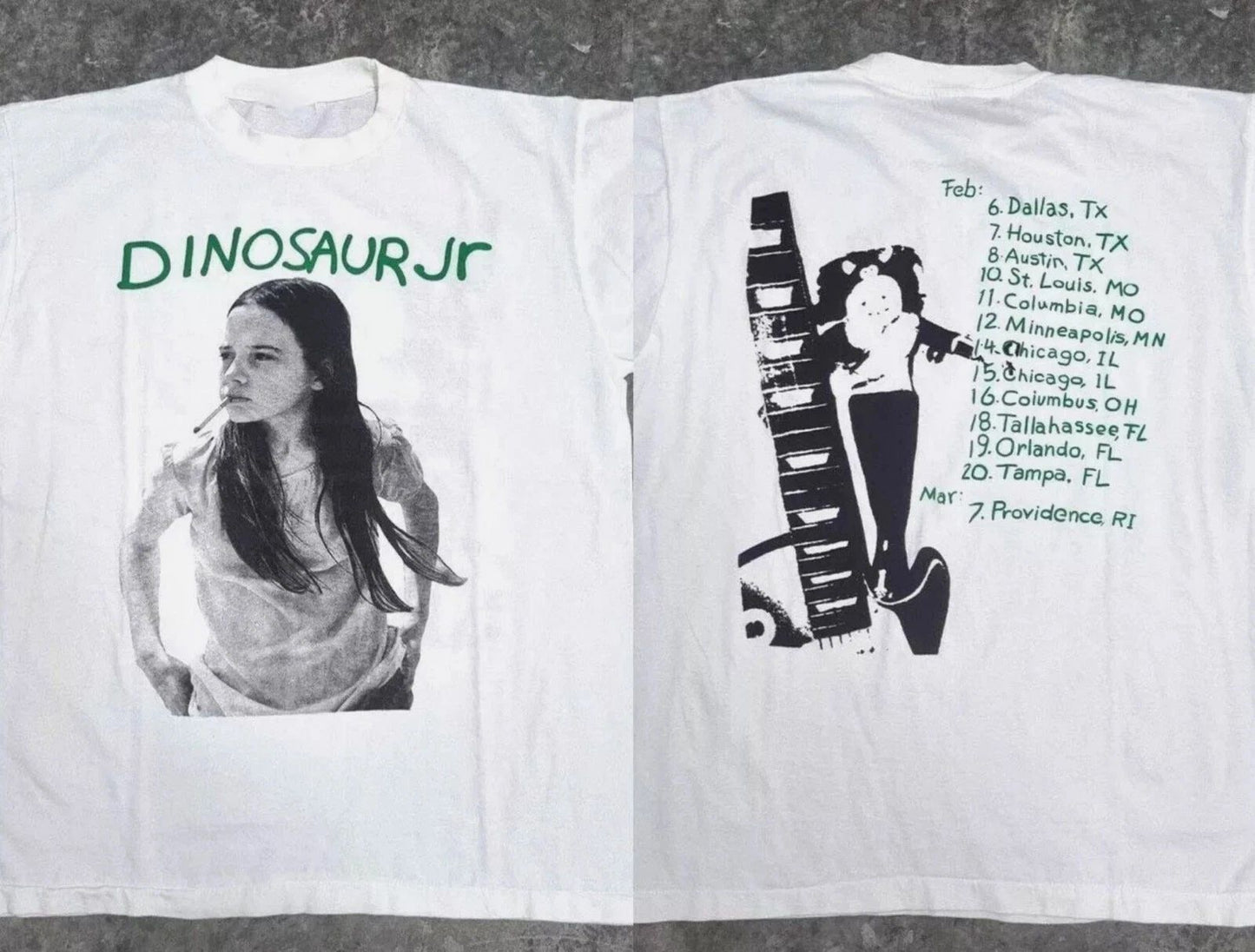 Dinos.aur Jr T-Shirt Green Mind Tour 1991 T-Shirt Cotton Full Size S to 5XL