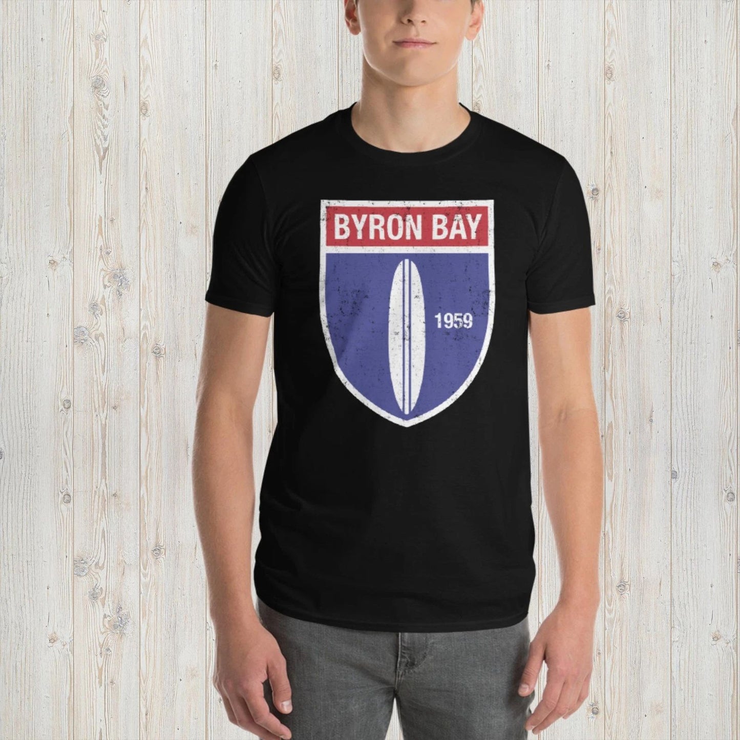 Byron Bay Vintage Surf Design - Short-Sleeve T-Shirt