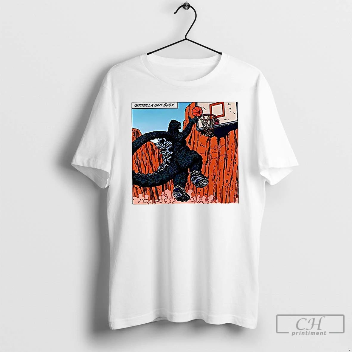 Premium Godzilla Got Busy Basketball Ceramic Ceramic And Classic Dad Cap T Shirts