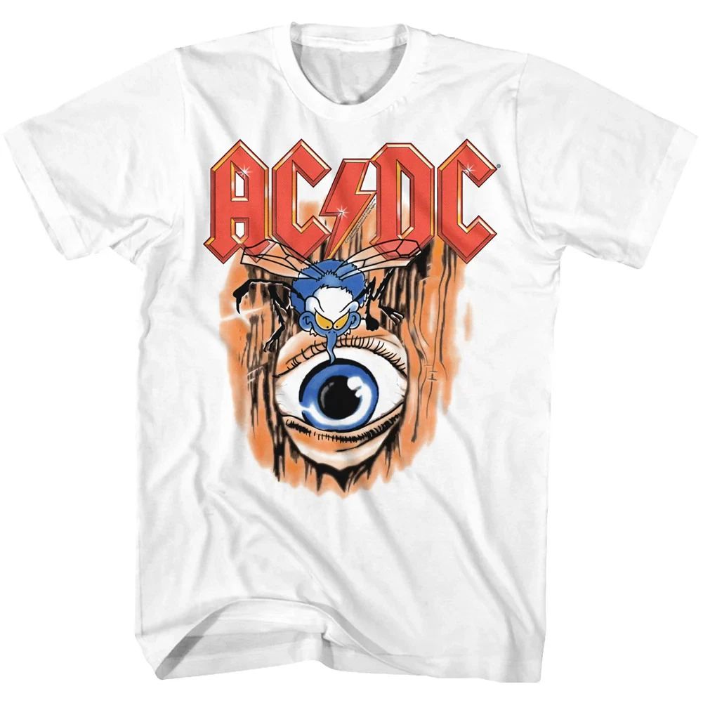 ACDC Vintage Fly On Wall White T-Shirt
