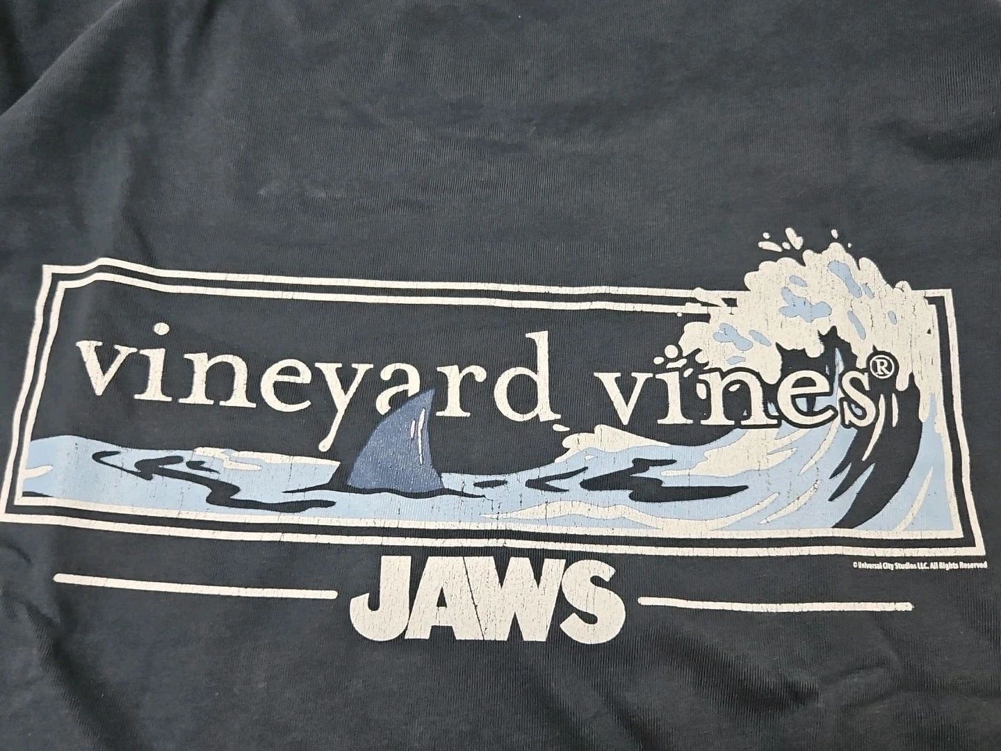 Vineyard Vines Jaws Collab Long Sleeve T Tee Shirt Xl Shark Week Fin New NWT