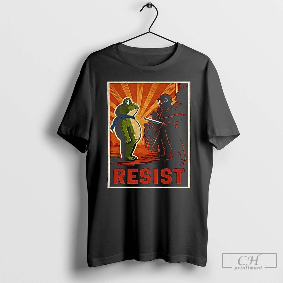 Classic Portland Frog Protest Resist Political Retro T Shirts