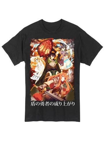 *Legit* Rising of Shield Hero Naofumi Raphtalia Key Art Authentic T-Shirt #34985
