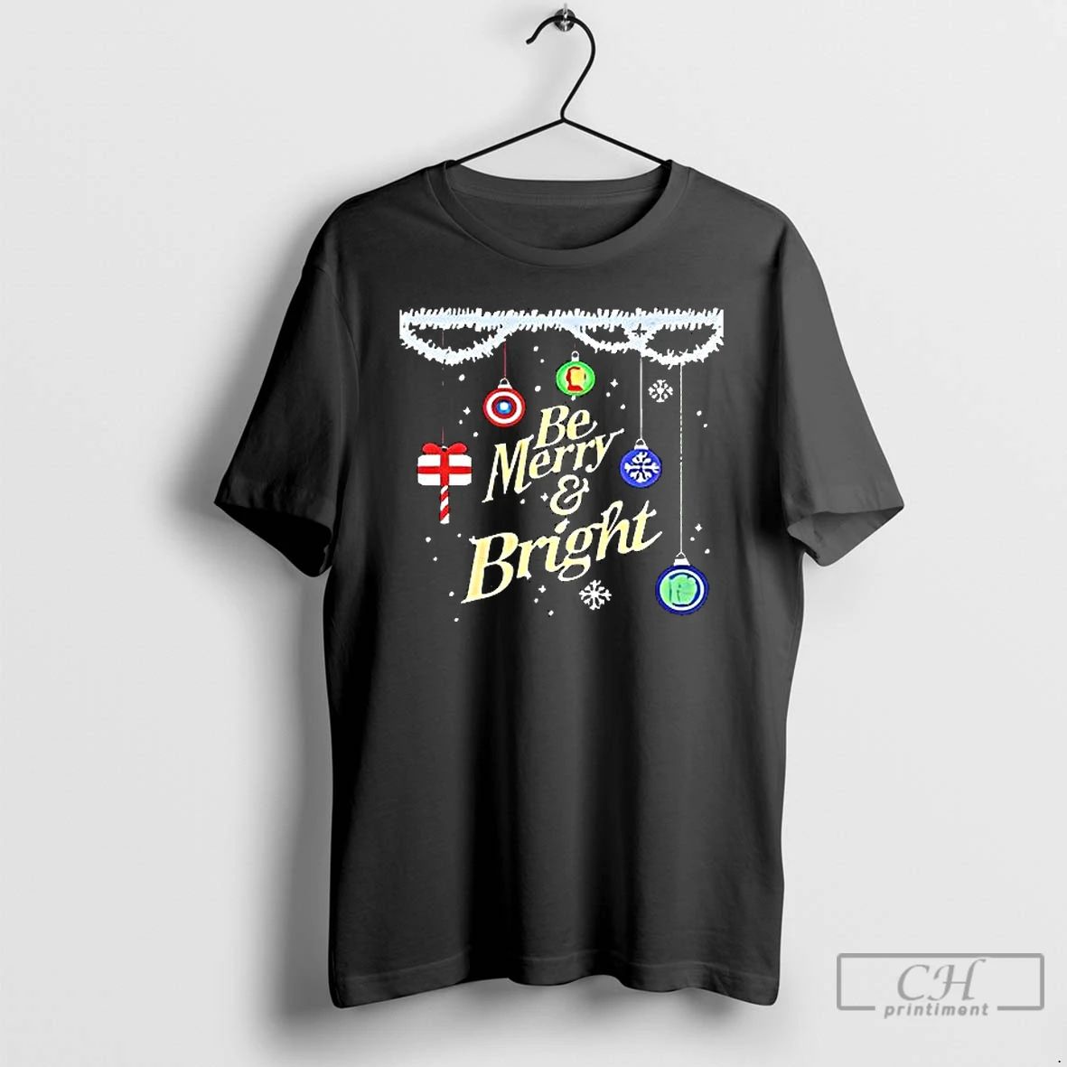 Classic Be Merry And Bright Holiday Christmas T Shirts