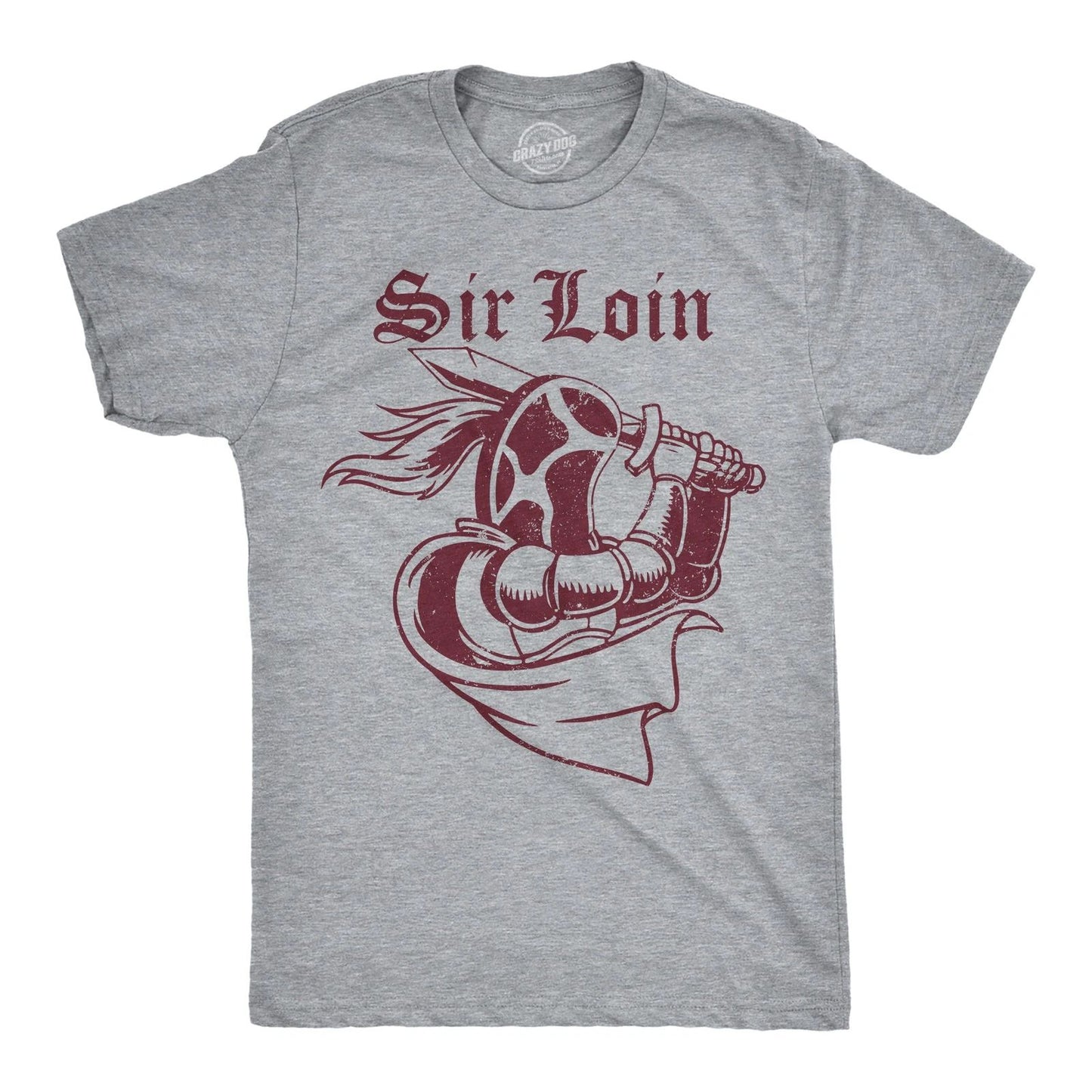 Mens Funny T Shirt Sir Loin Sarcastic Food Graphic Tee for Men