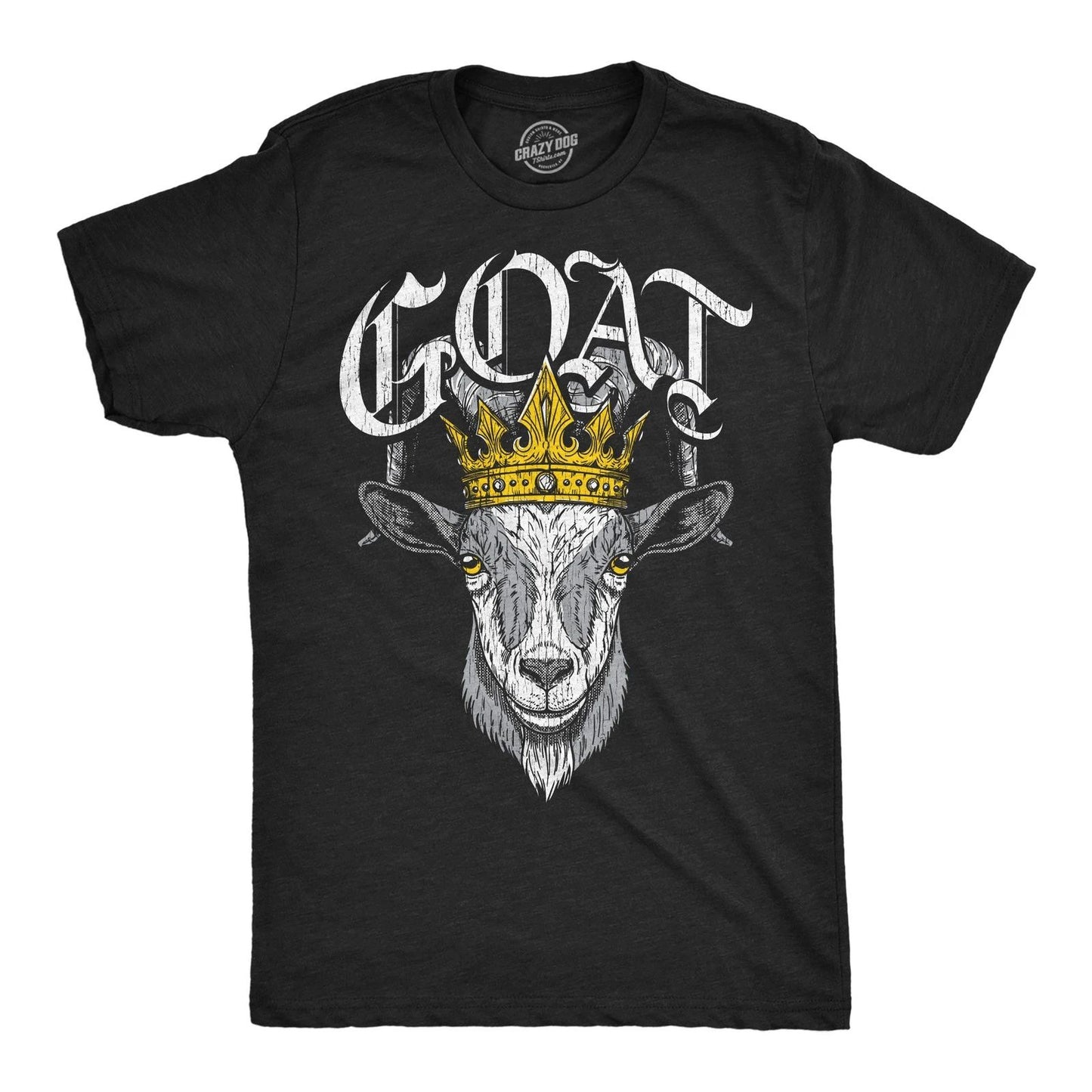 Mens Funny T Shirts Goat King Sarcastic Graphic Novelty Tee For Men