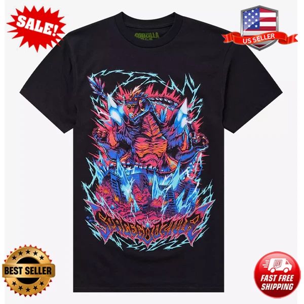 Ghost X Ghost Space Godzilla Lightning T-Shirt