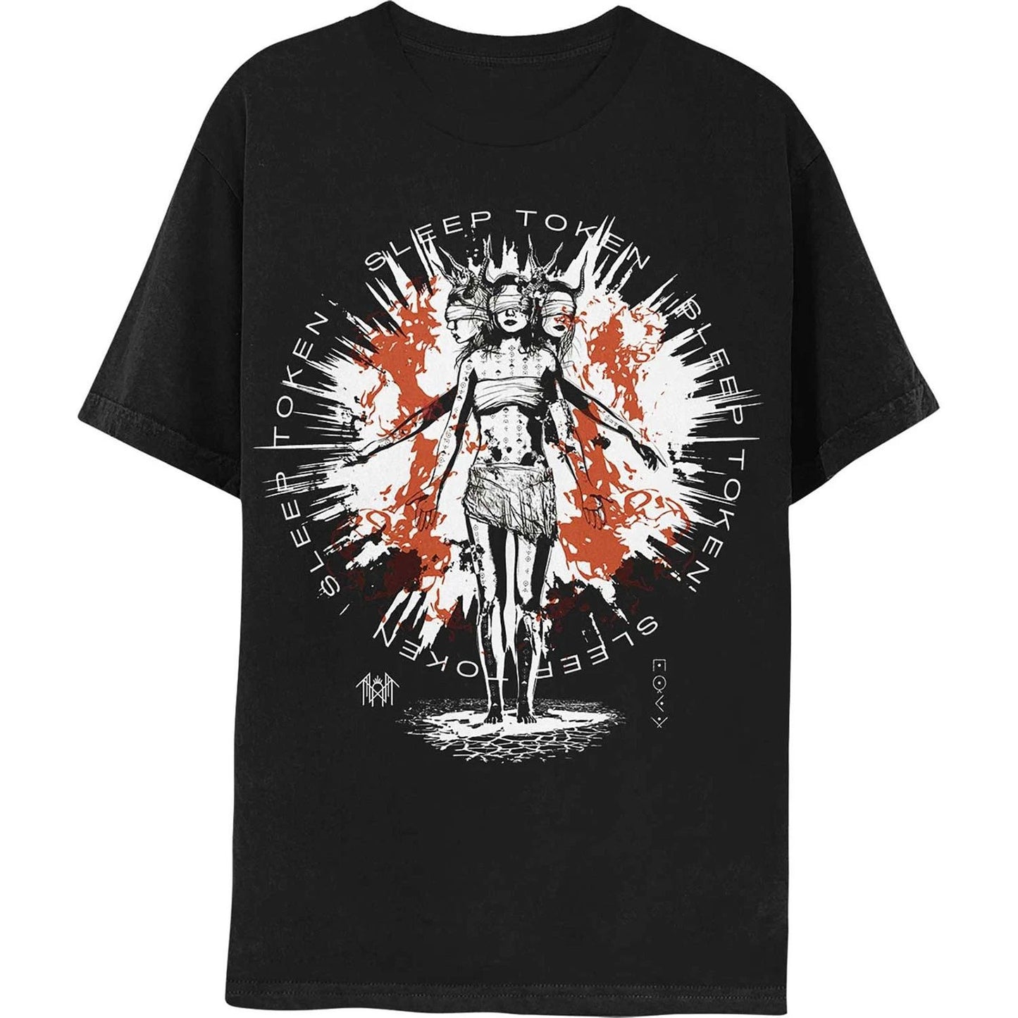 Men's Sleep Token Rain Slim Fit T-shirt XX-Large Black