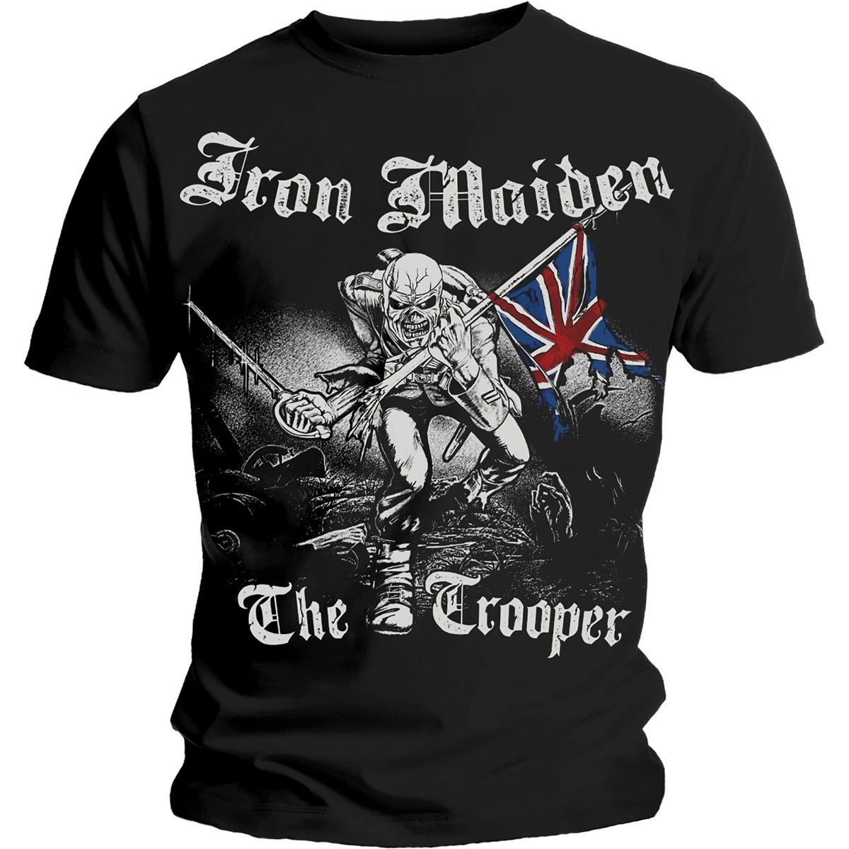 Iron Maiden The Trooper Steve Harris Backprint Official Unisex T-Shirt