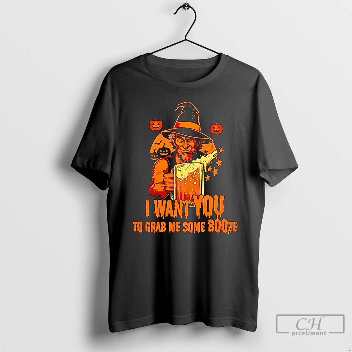 Classic Uncle Sam I Want You To Grab Me Some Booze Halloween T Shirts