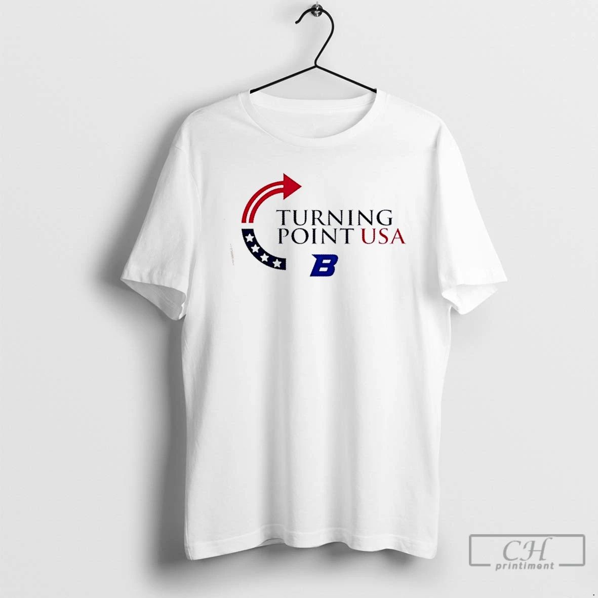 Classic Boise State University X Turning Point Usa Charlie Kirk 2 Sided T Shirts