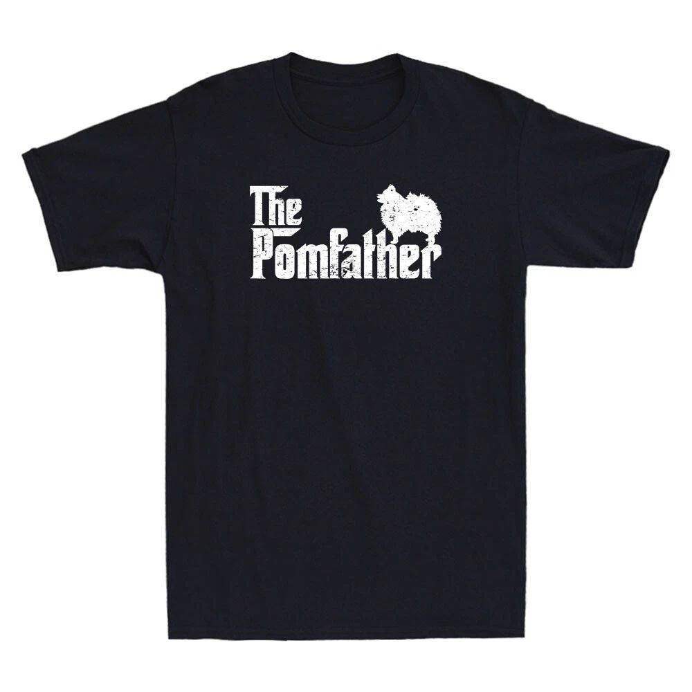 Pomeranian Father Dad The Pom Father Funny Dog Lovers Gift Vintage Men's T-Shirt