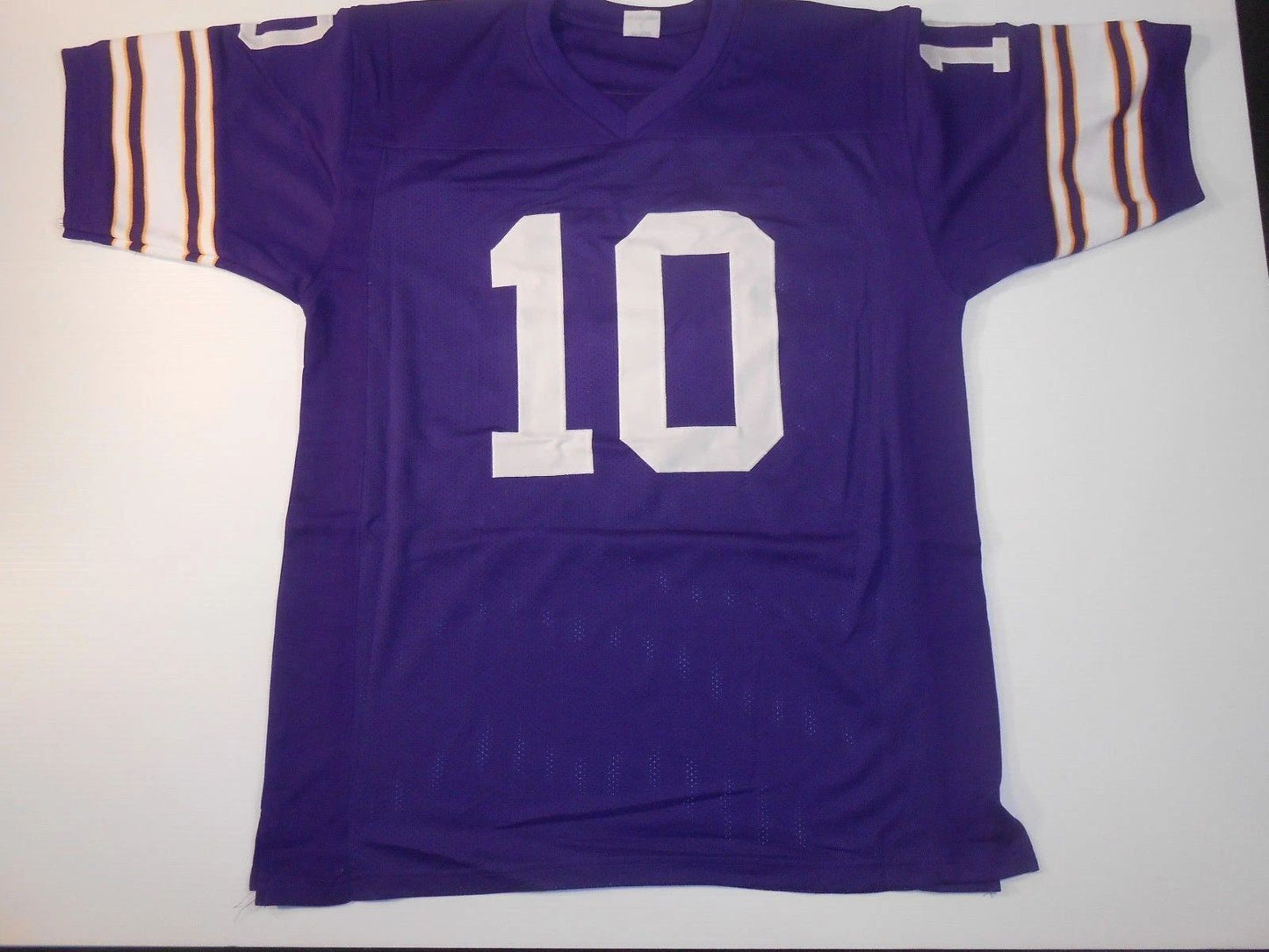 Custom Fran Tarkenton Purple Mesh Football Jersey