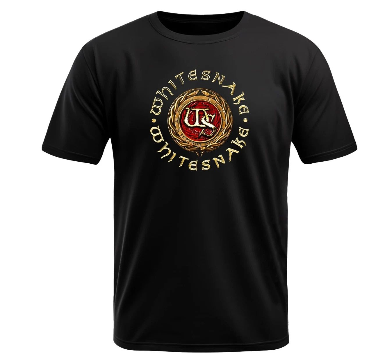WhiteSnake Serpents Black T-Shirt I Light Polyester I Short Sleeve I Hard Rock