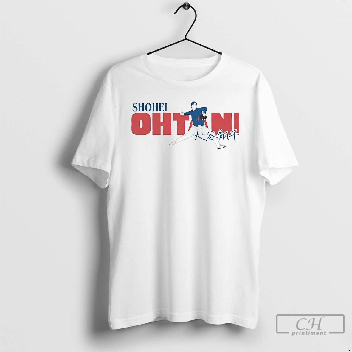 Classic Shohei Ohtani Kanji Signature Los Angeles Dodgers T Shirts