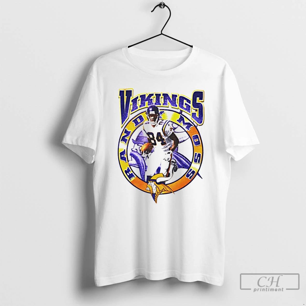 Classic Minnesota Vikings Randy Moss 84 Logo T Shirts